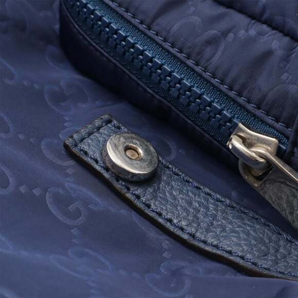 GUCCI Authentic Blue Leather Backpack - Picture 9 of 9